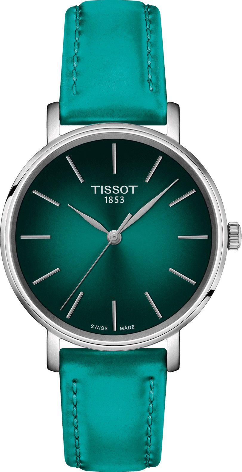 Tissot T-Classic Tissot Everytime Turquoise Dial 23.30 mm Quartz Watch For Women - 1