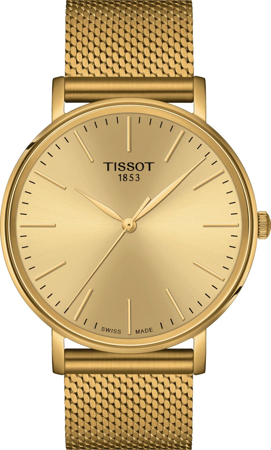 Tissot T-Classic Tissot Everytime Champagne Dial 25.6 mm Quartz Watch For Men - 1