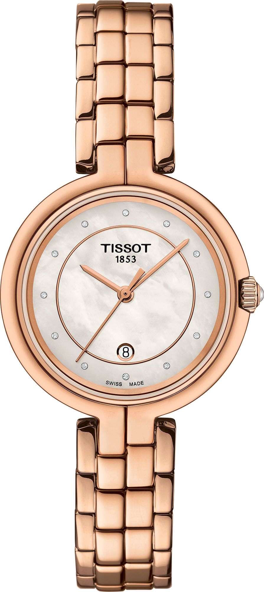 Tissot T-Lady Tissot Flamingo MOP Dial 30 mm Quartz Watch For Women - 1