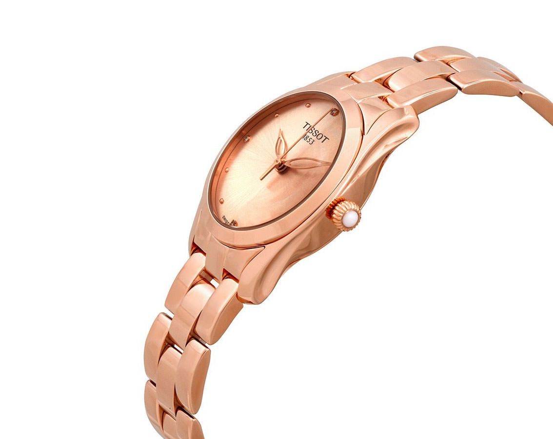 Tissot T-Lady Tissot T-Wave Rose Gold Dial 30 mm Quartz Watch For Women - 2