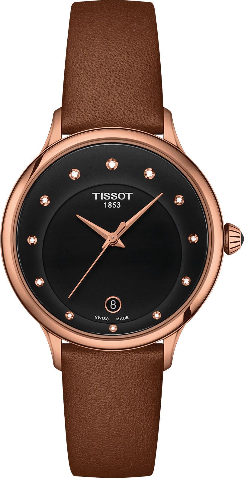 Tissot T-Lady Tissot Odaci-T Black Dial 33.17 mm Quartz Watch For Women - 1