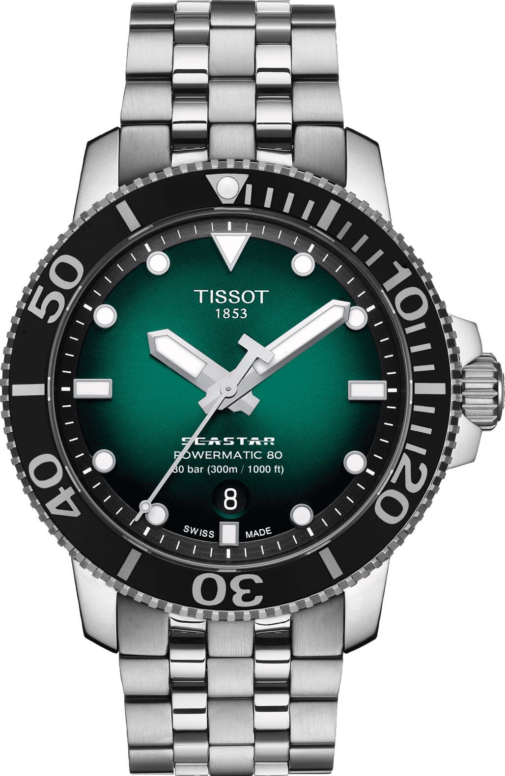 Tissot T-Sport Tissot Seastar 1000 Green Dial 43 mm Automatic Watch For Men - 1