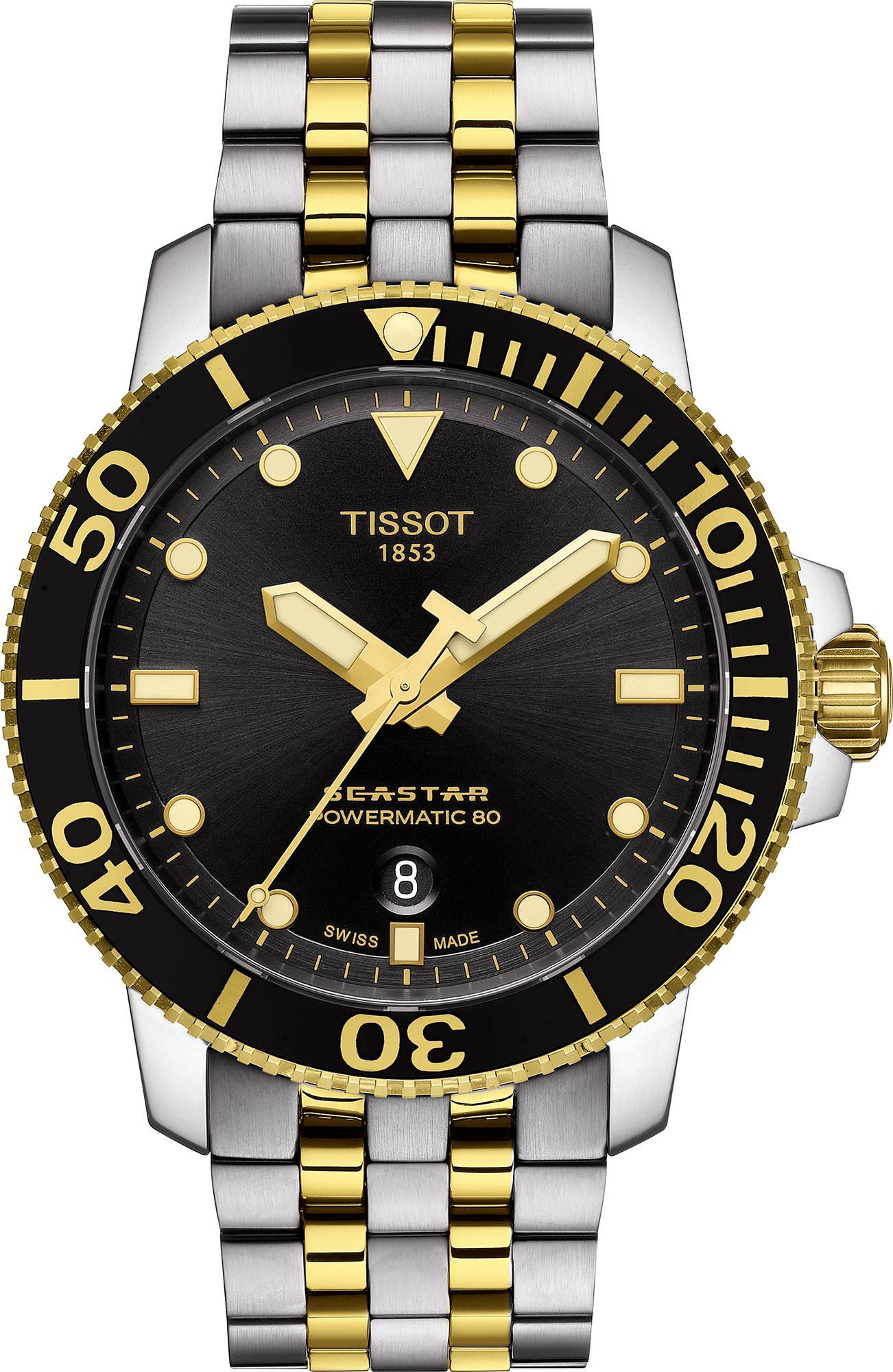 Tissot T-Sport Tissot Seastar 1000 Black Dial 43 mm Automatic Watch For Men - 1