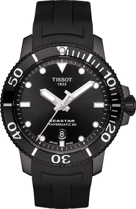 Tissot T-Sport Tissot Seastar 1000 Black Dial 43 mm Automatic Watch For Men - 1