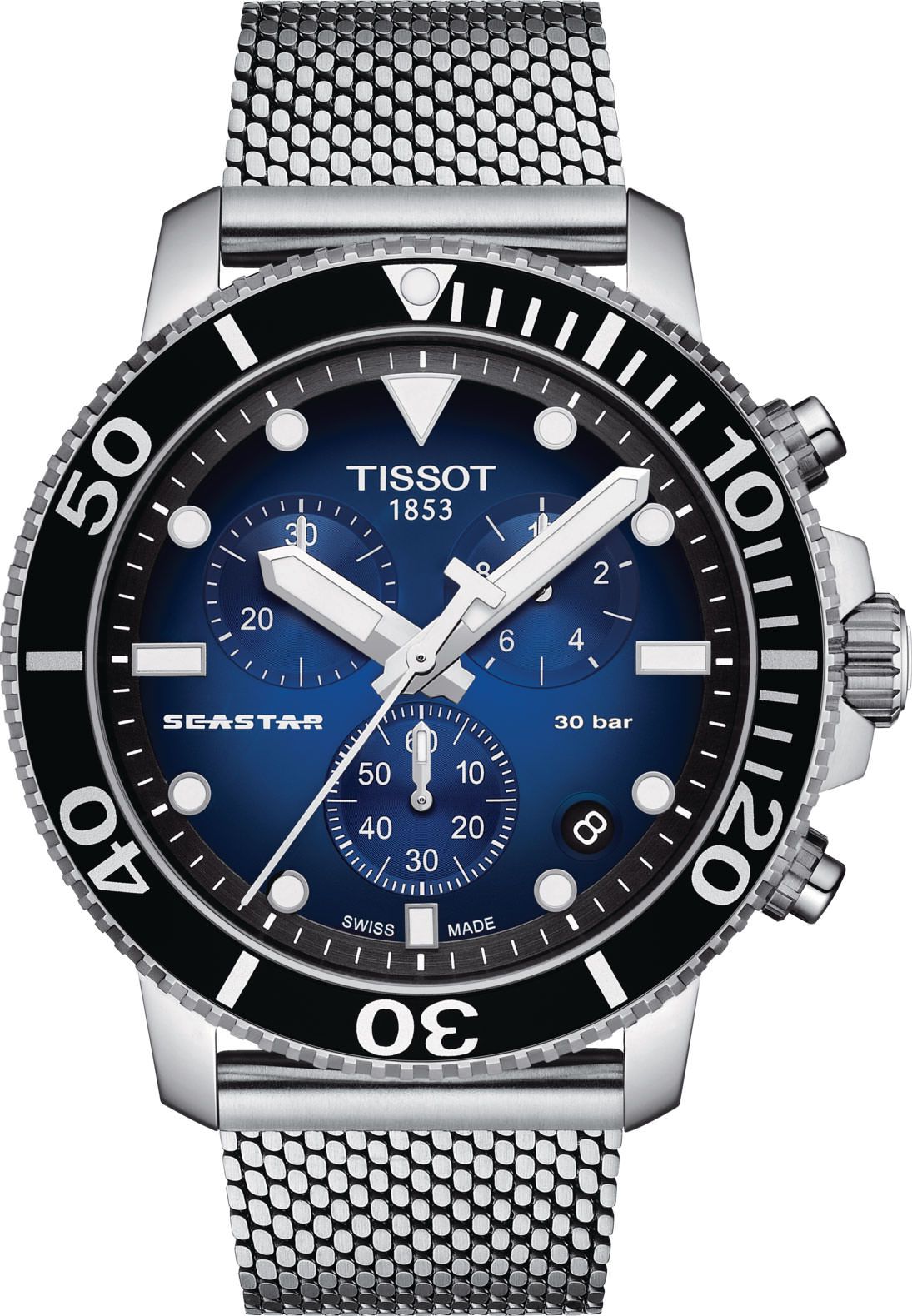 Tissot T-Sport Tissot Seastar 1000 Blue Dial 45.5 mm Quartz Watch For Men - 1