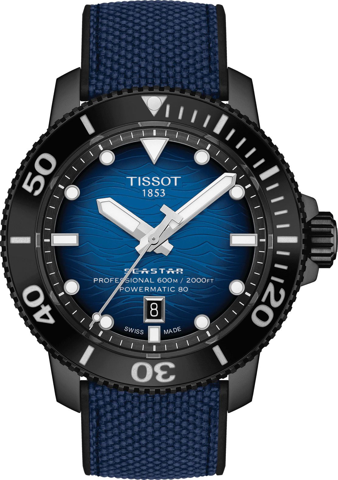 Tissot T-Sport Tissot Seastar 2000 Blue Dial 46 mm Automatic Watch For Men - 1