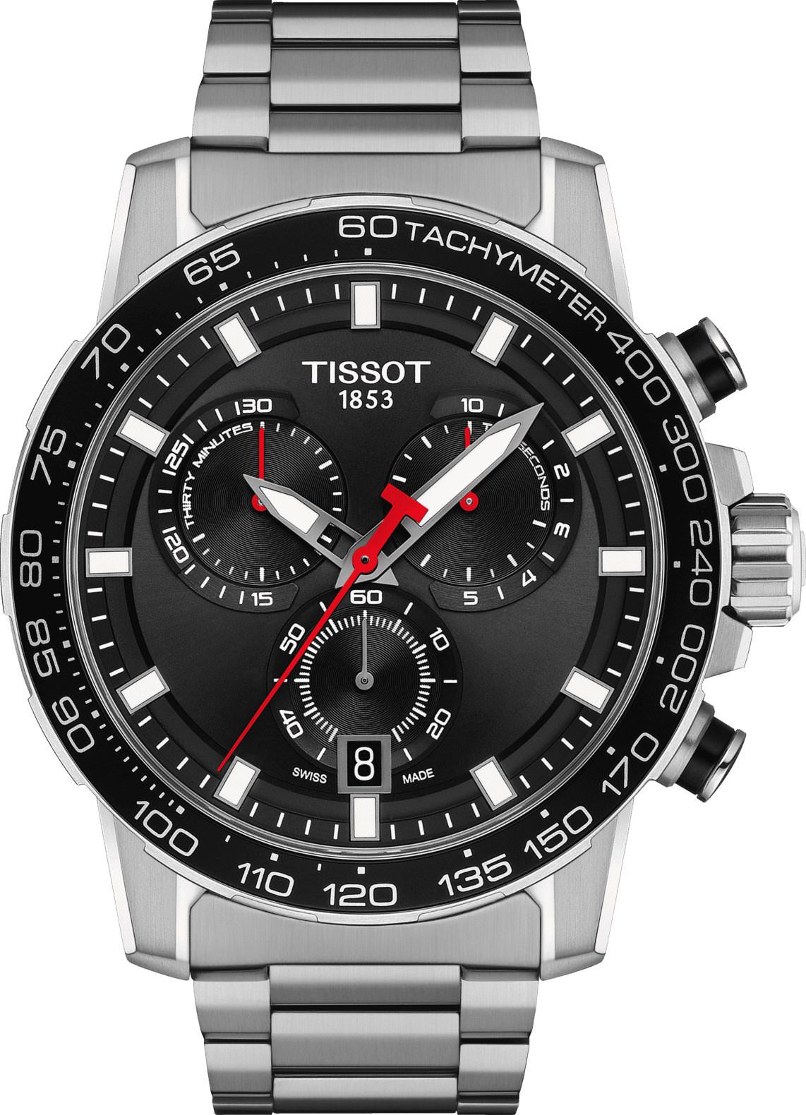 Tissot T-Sport Tissot Supersport Chrono Black Dial 45.50 mm Quartz Watch For Men - 1