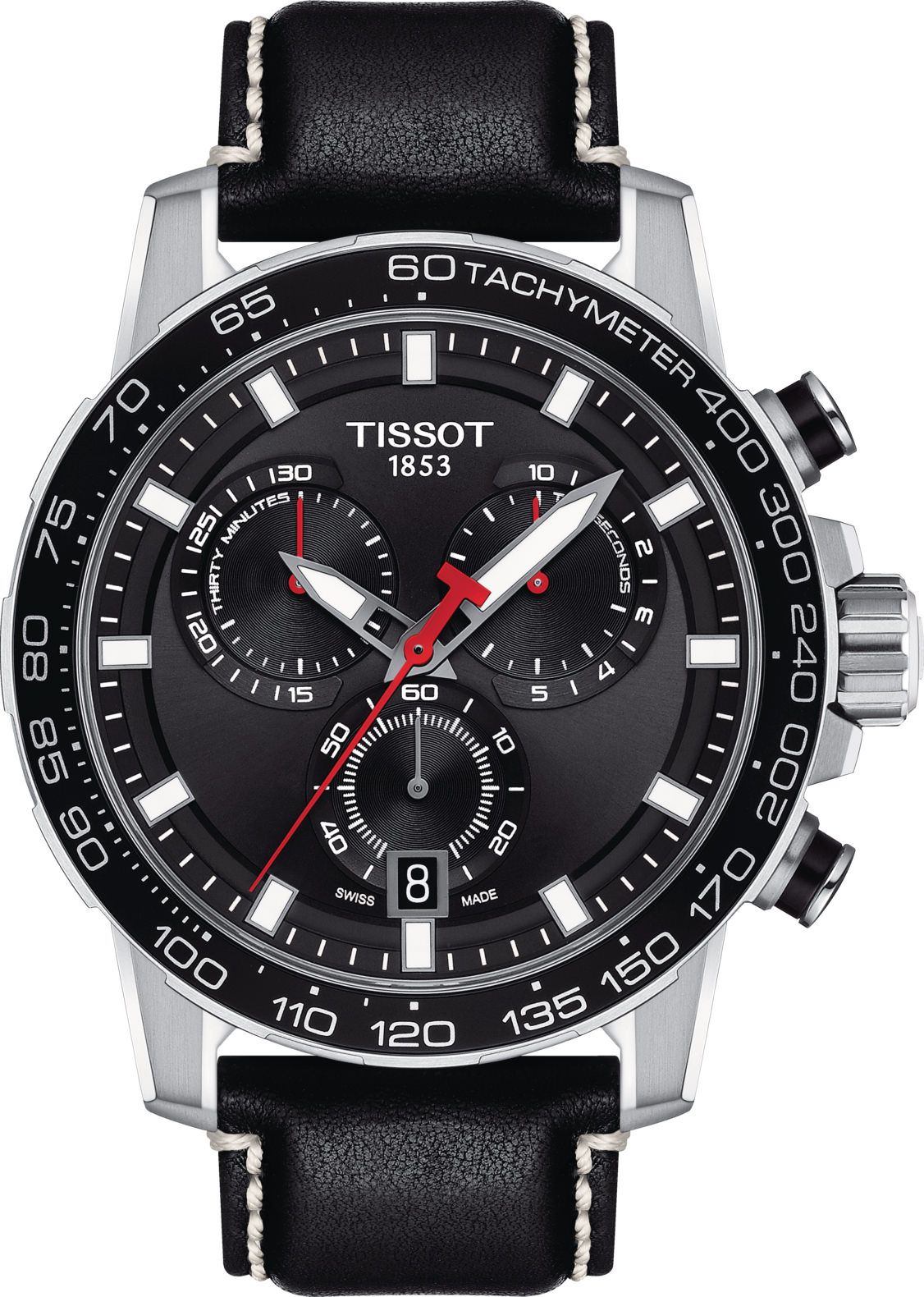 Tissot T-Sport Tissot Supersport Chrono Black Dial 45.5 mm Quartz Watch For Men - 1