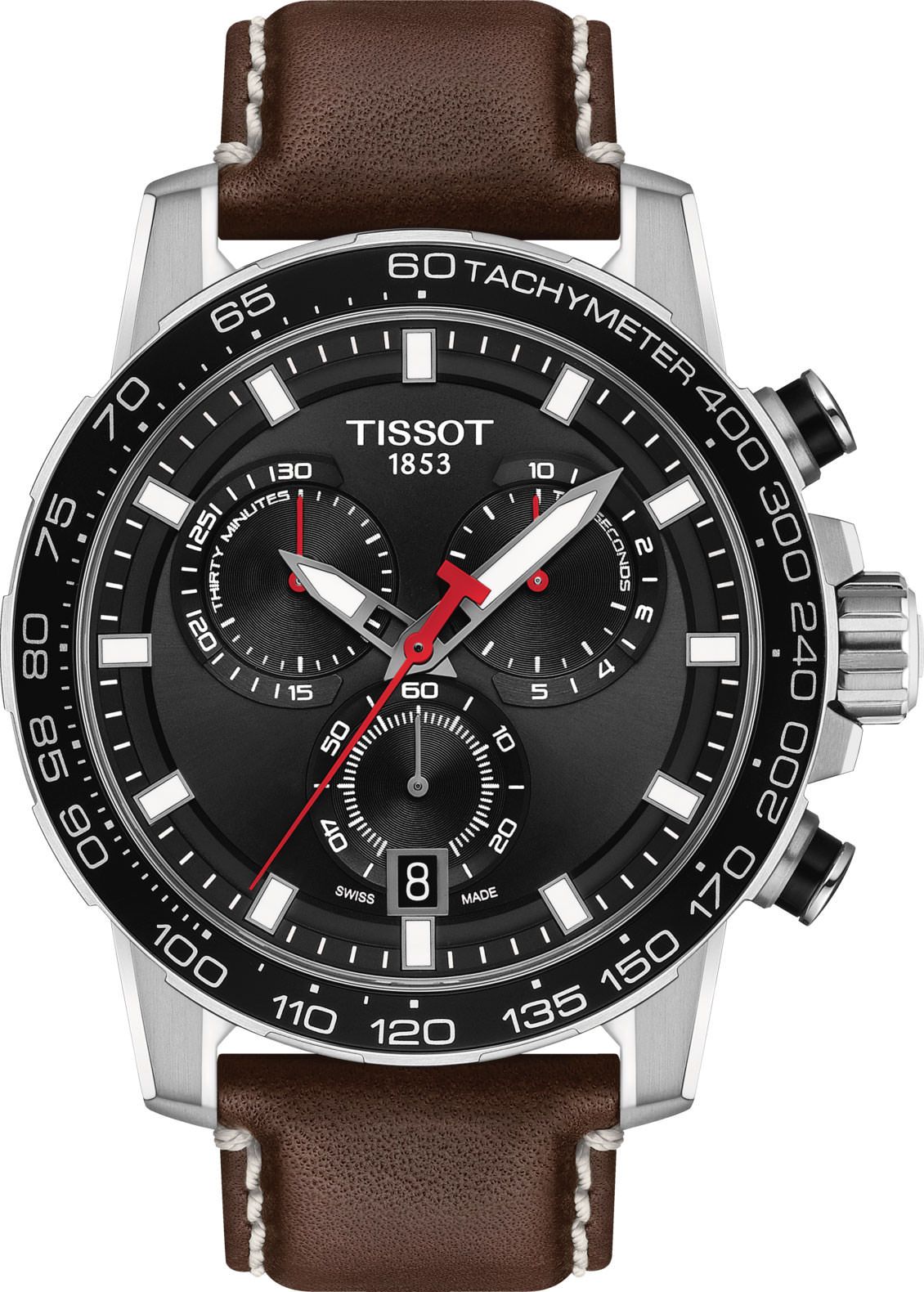 Tissot T-Sport Tissot Supersport Chrono Black Dial 45.5 mm Quartz Watch For Men - 1