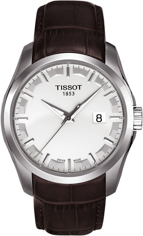 Tissot T-Classic Tissot Couturier Silver Dial 39 mm Quartz Watch For Men - 1