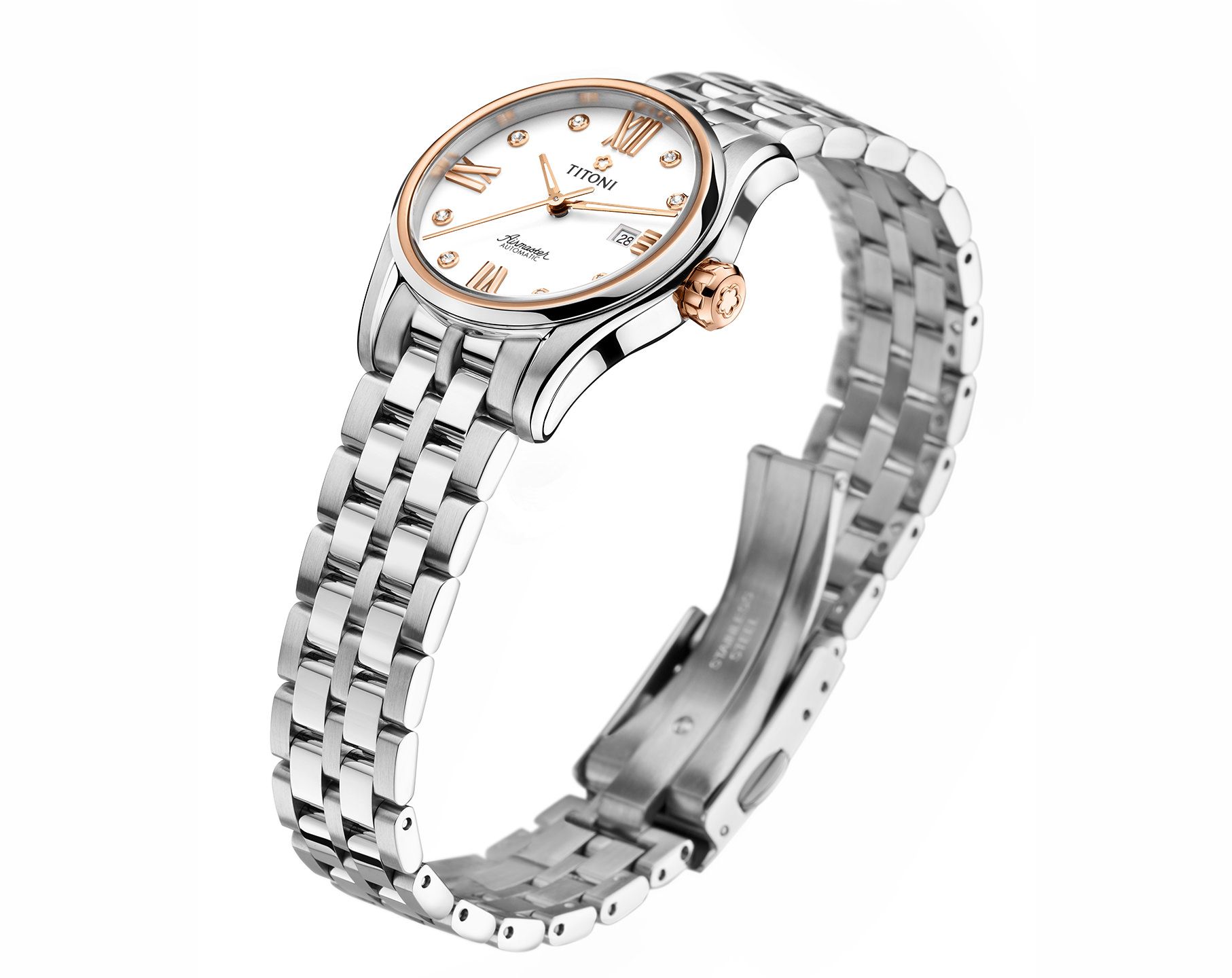 Titoni Airmaster  Silver Dial 29 mm Automatic Watch For Women - 3