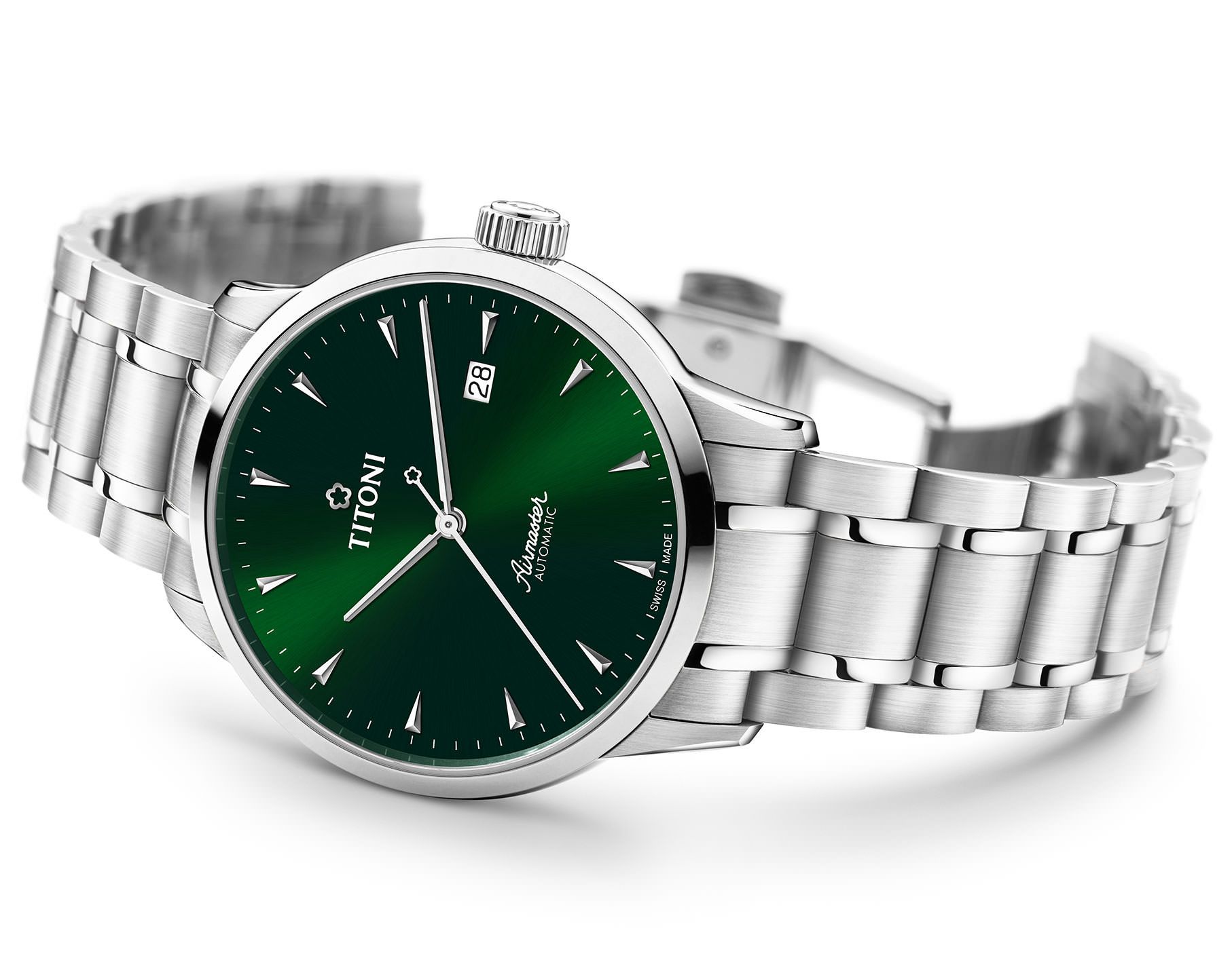 Titoni Airmaster  Green Dial 40 mm Automatic Watch For Men - 3