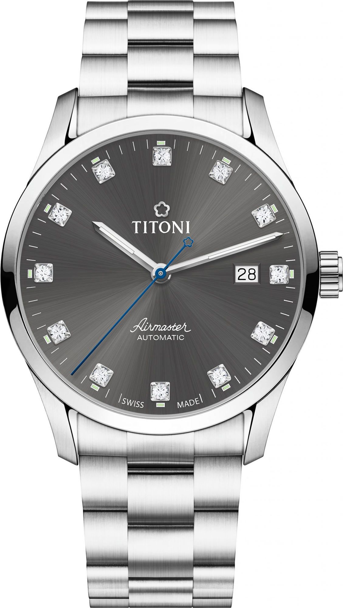 Titoni Airmaster  Grey Dial 39 mm Automatic Watch For Men - 1