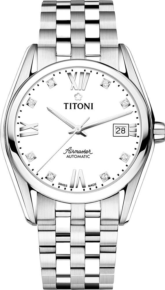 Titoni Airmaster  White Dial 38.5 mm Automatic Watch For Men - 1