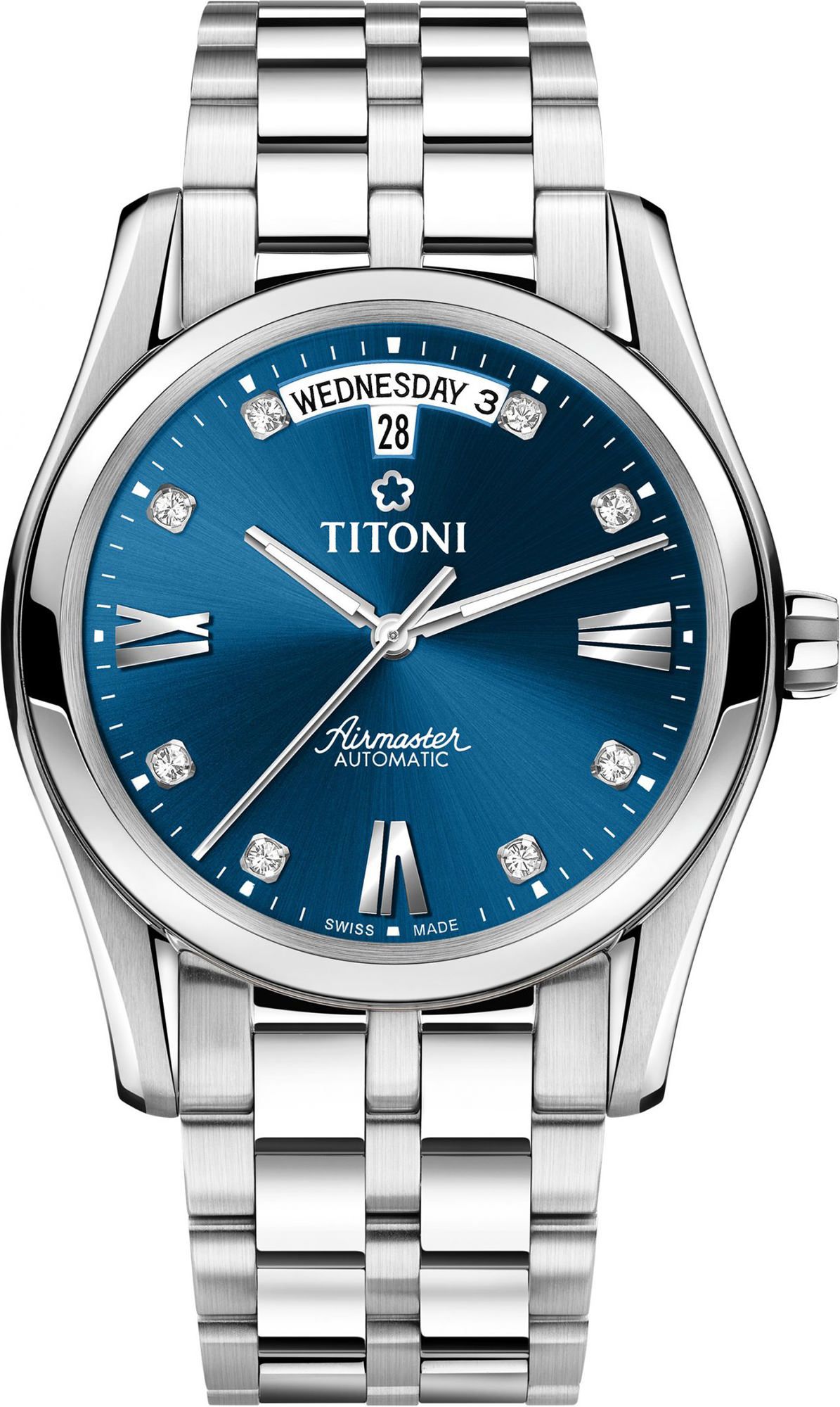 Titoni Airmaster  Blue Dial 39 mm Automatic Watch For Men - 1