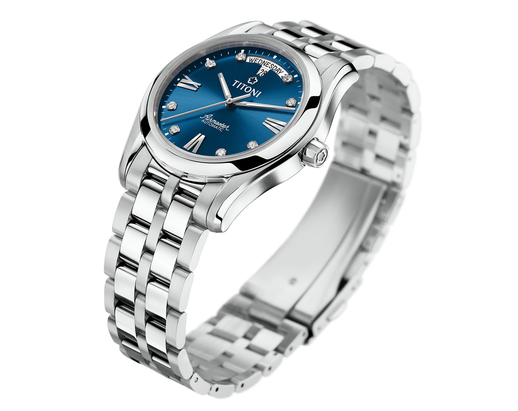 Titoni Airmaster  Blue Dial 39 mm Automatic Watch For Men - 2