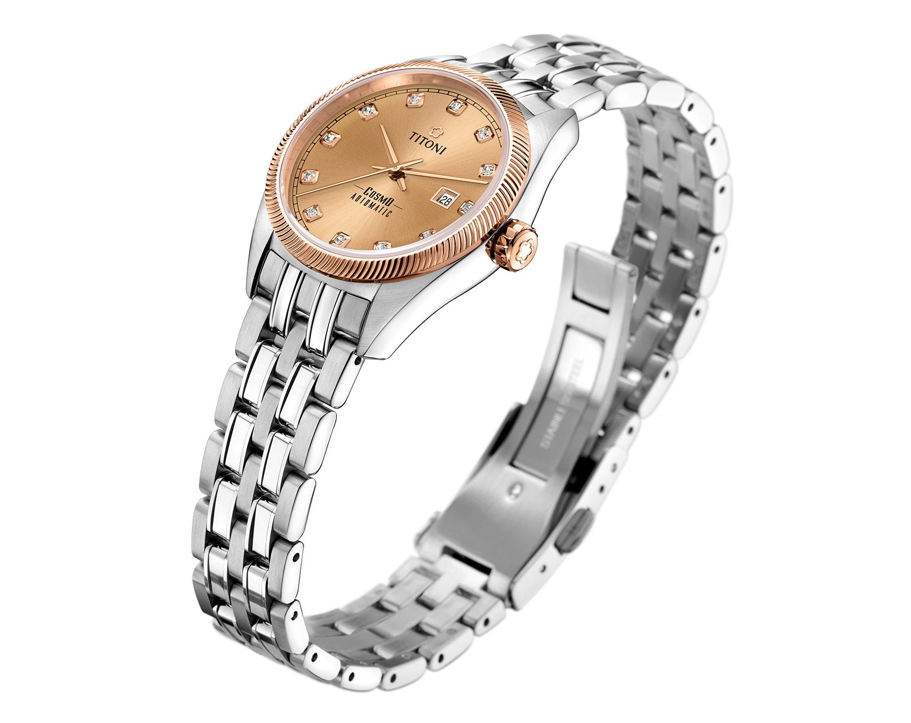 Titoni Cosmo  Copper Dial 30 mm Automatic Watch For Women - 3