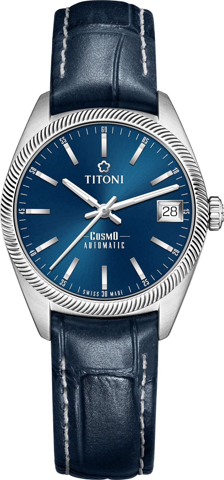 Titoni Cosmo  Blue Dial 33.5 mm Automatic Watch For Women - 1