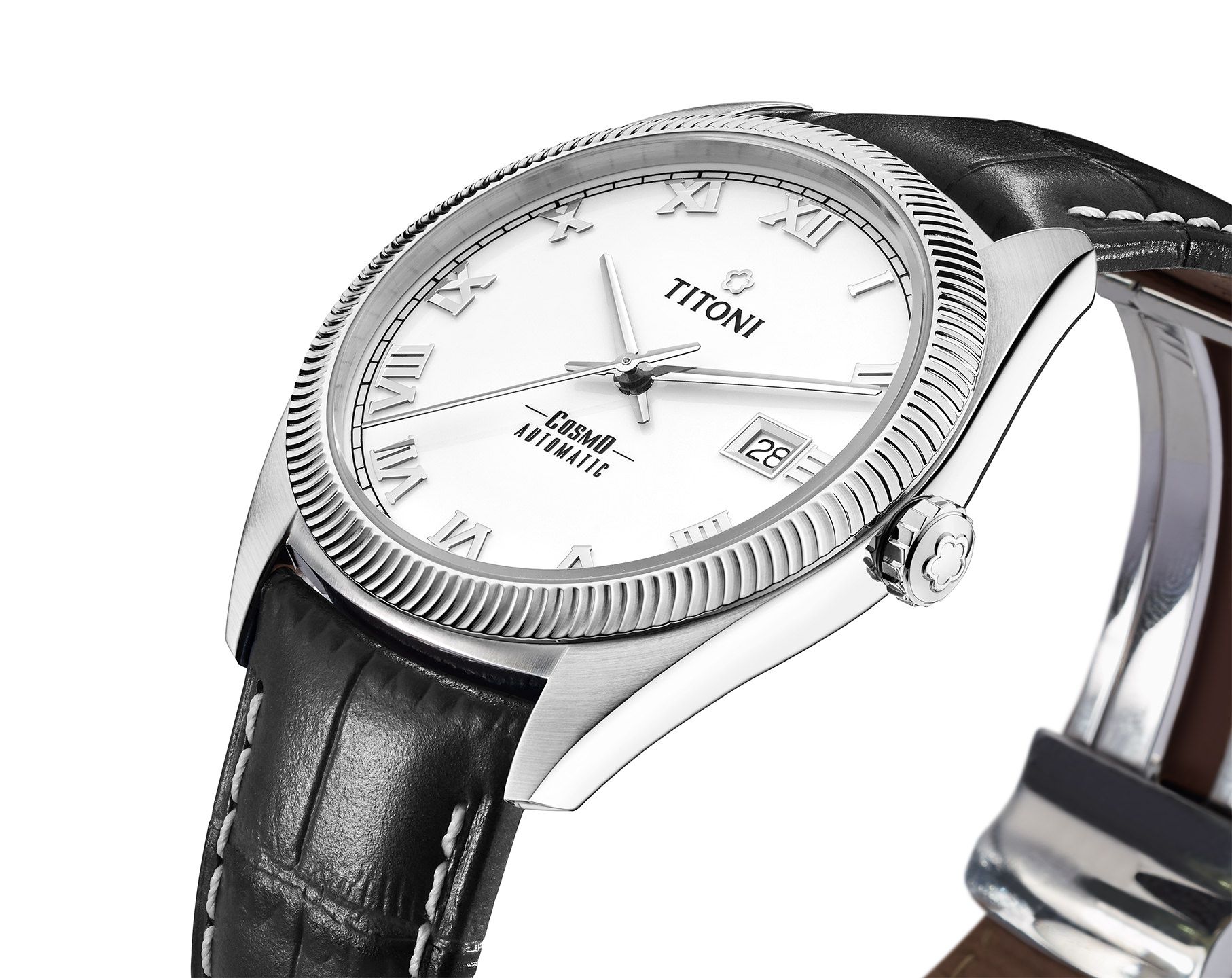 Titoni Cosmo  White Dial 41 mm Automatic Watch For Men - 3