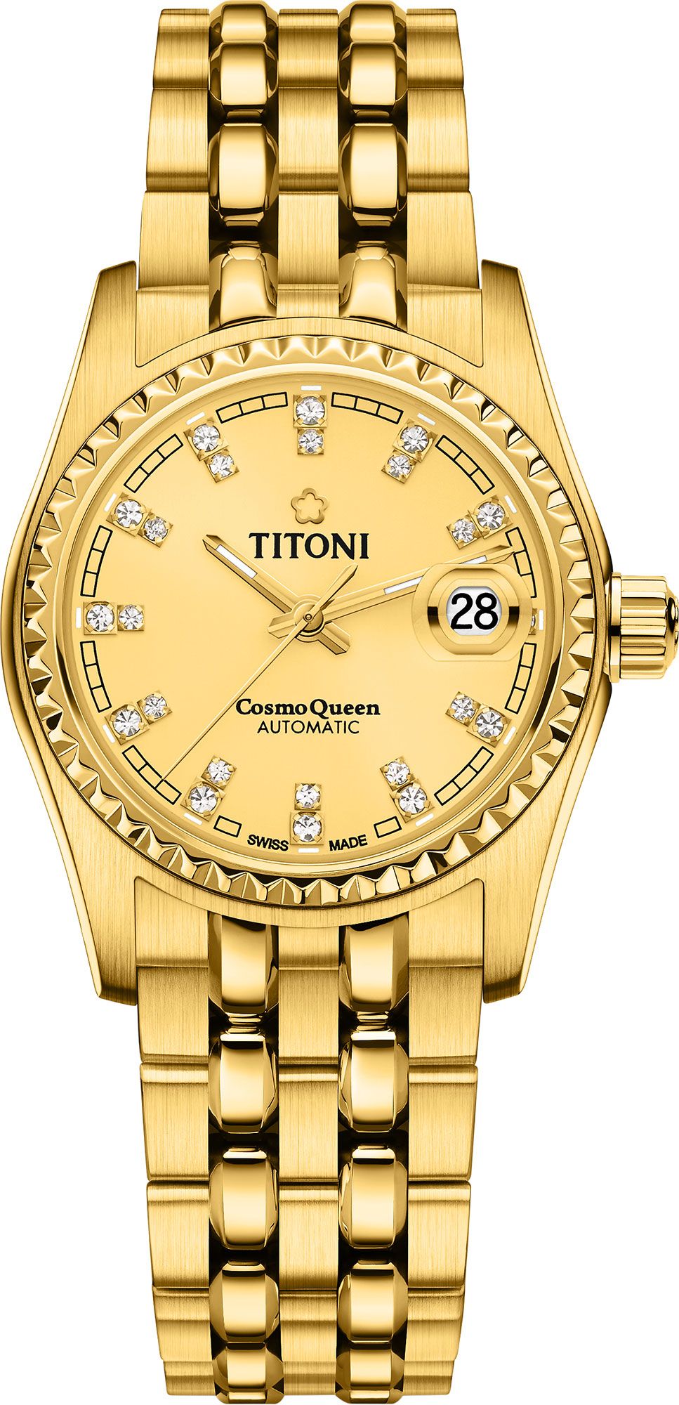 Titoni Cosmo  Champagne Dial 27 mm Automatic Watch For Women - 1