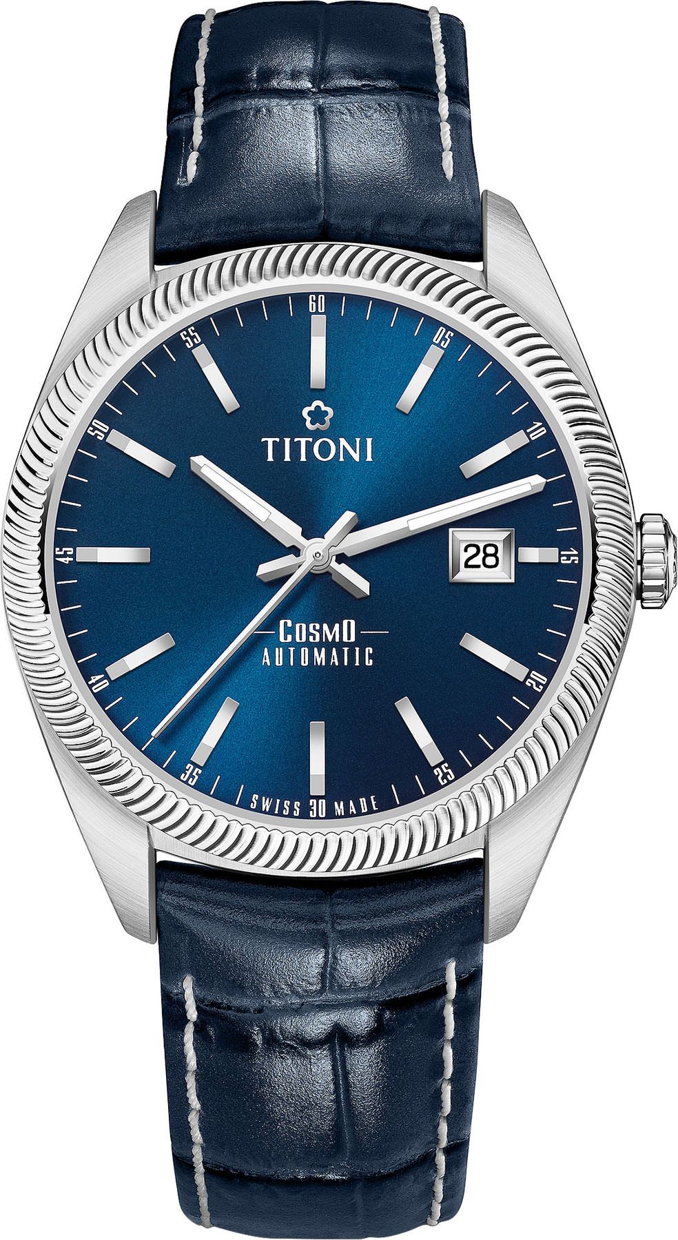 Titoni Cosmo  Blue Dial 41 mm Automatic Watch For Men - 1