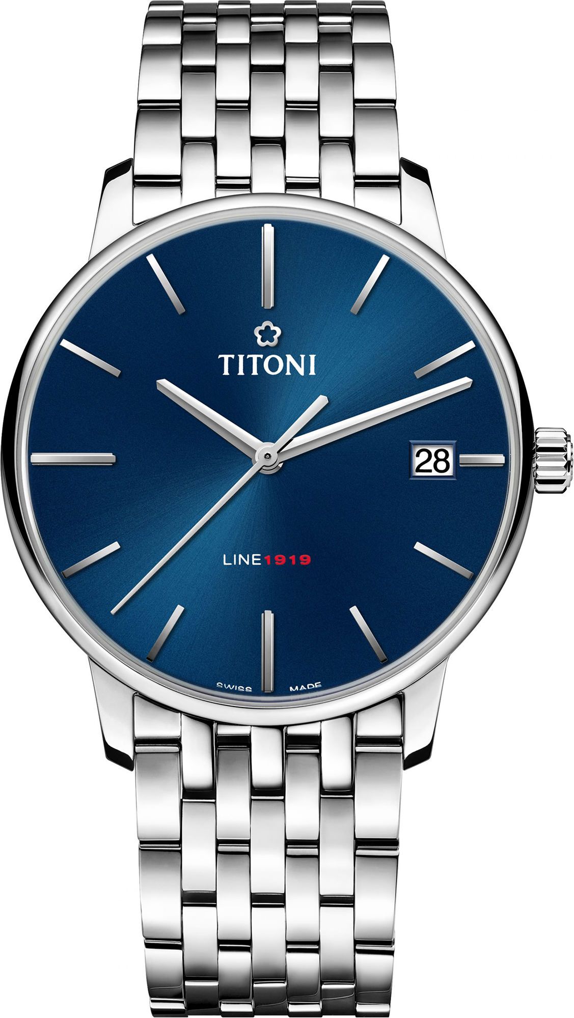 Titoni Line 1919  Blue Dial 40 mm Automatic Watch For Men - 1