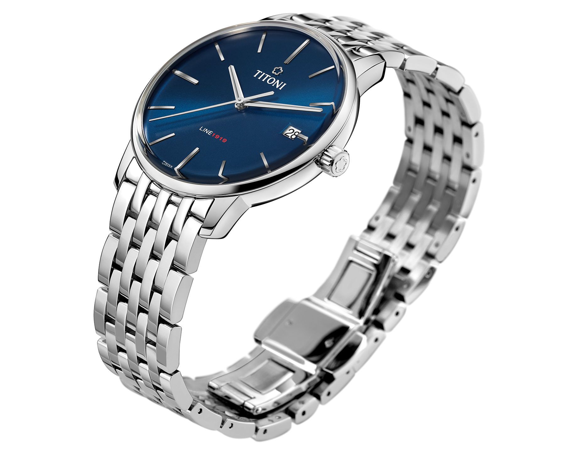 Titoni Line 1919  Blue Dial 40 mm Automatic Watch For Men - 2