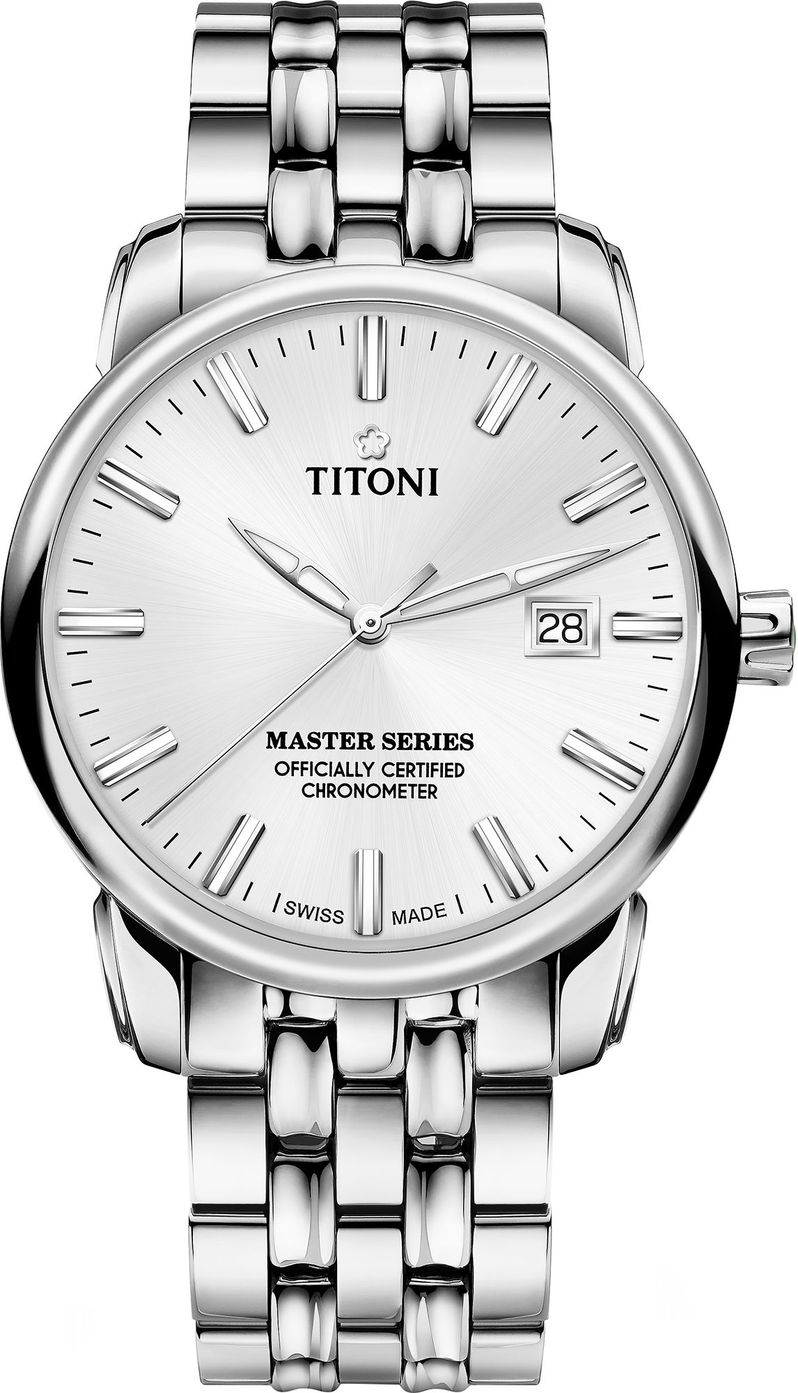 Titoni Master Series  Silver Dial 41 mm Automatic Watch For Men - 1