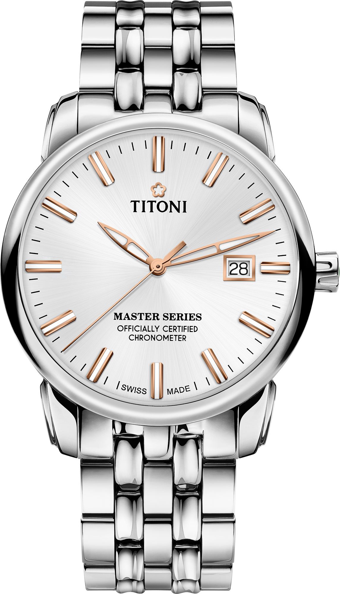 Titoni Master Series  Silver Dial 41 mm Automatic Watch For Men - 1