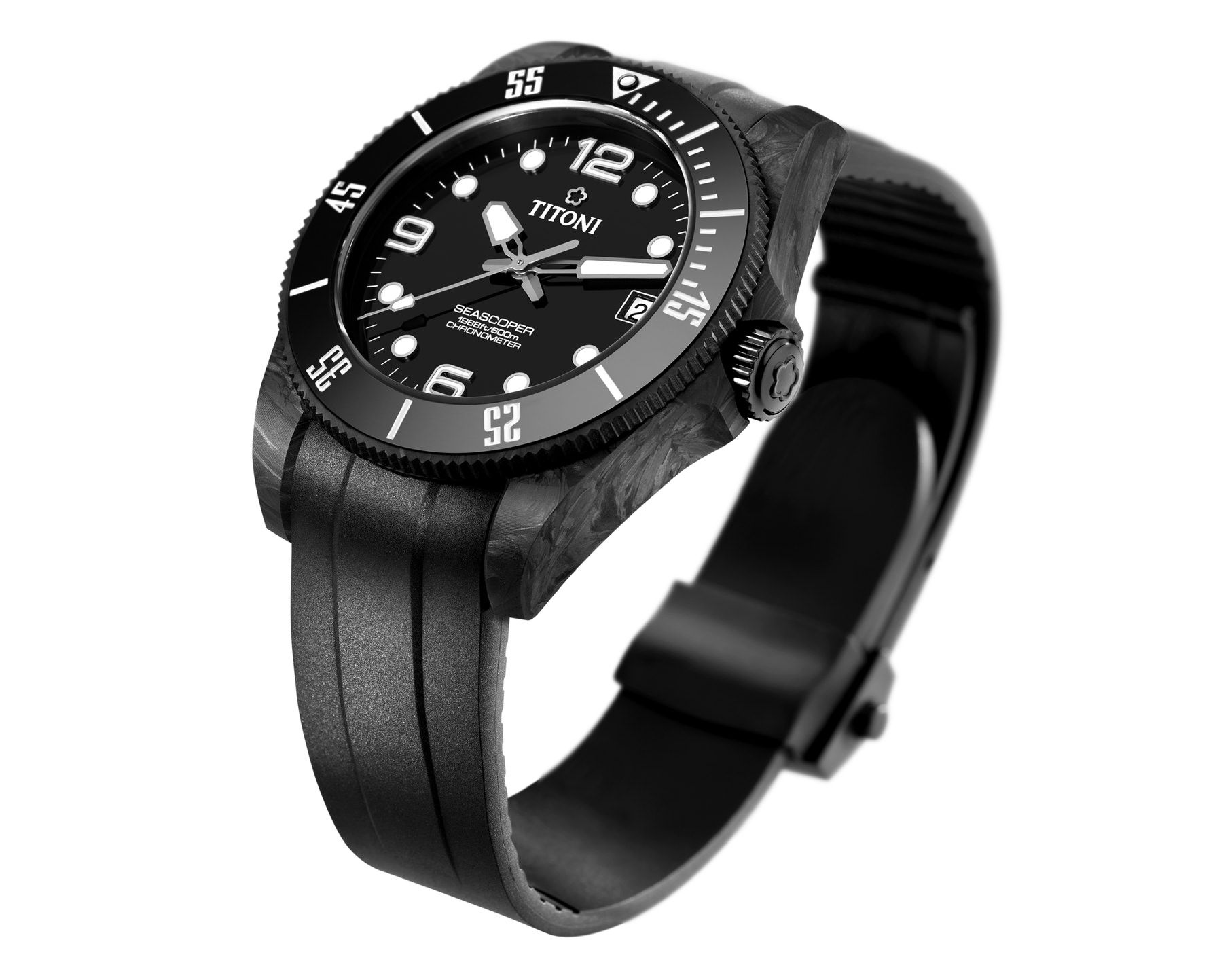 Titoni Seascoper 600  Black Dial 42 mm Automatic Watch For Men - 2