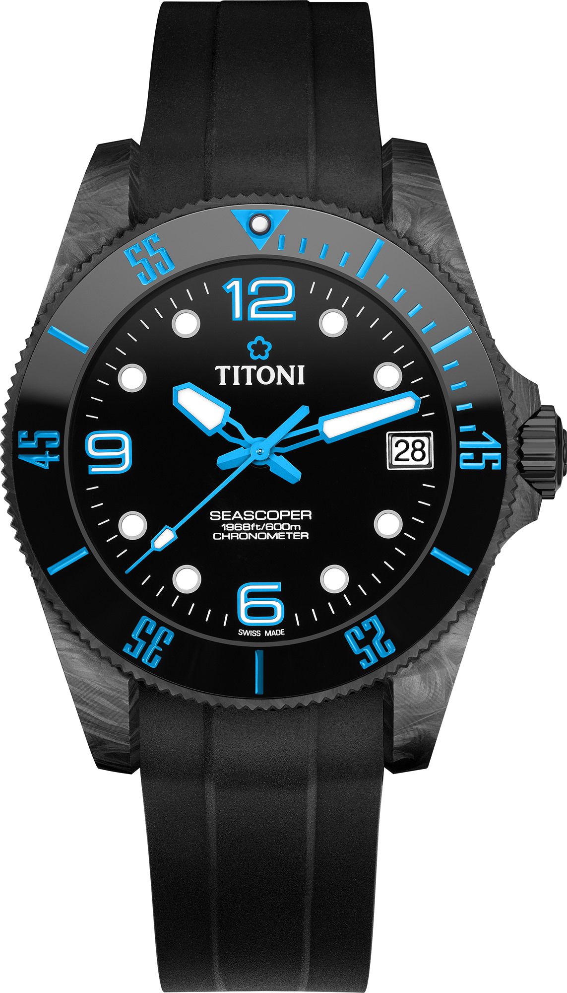 Titoni Seascoper 600  Black Dial 42 mm Automatic Watch For Men - 1