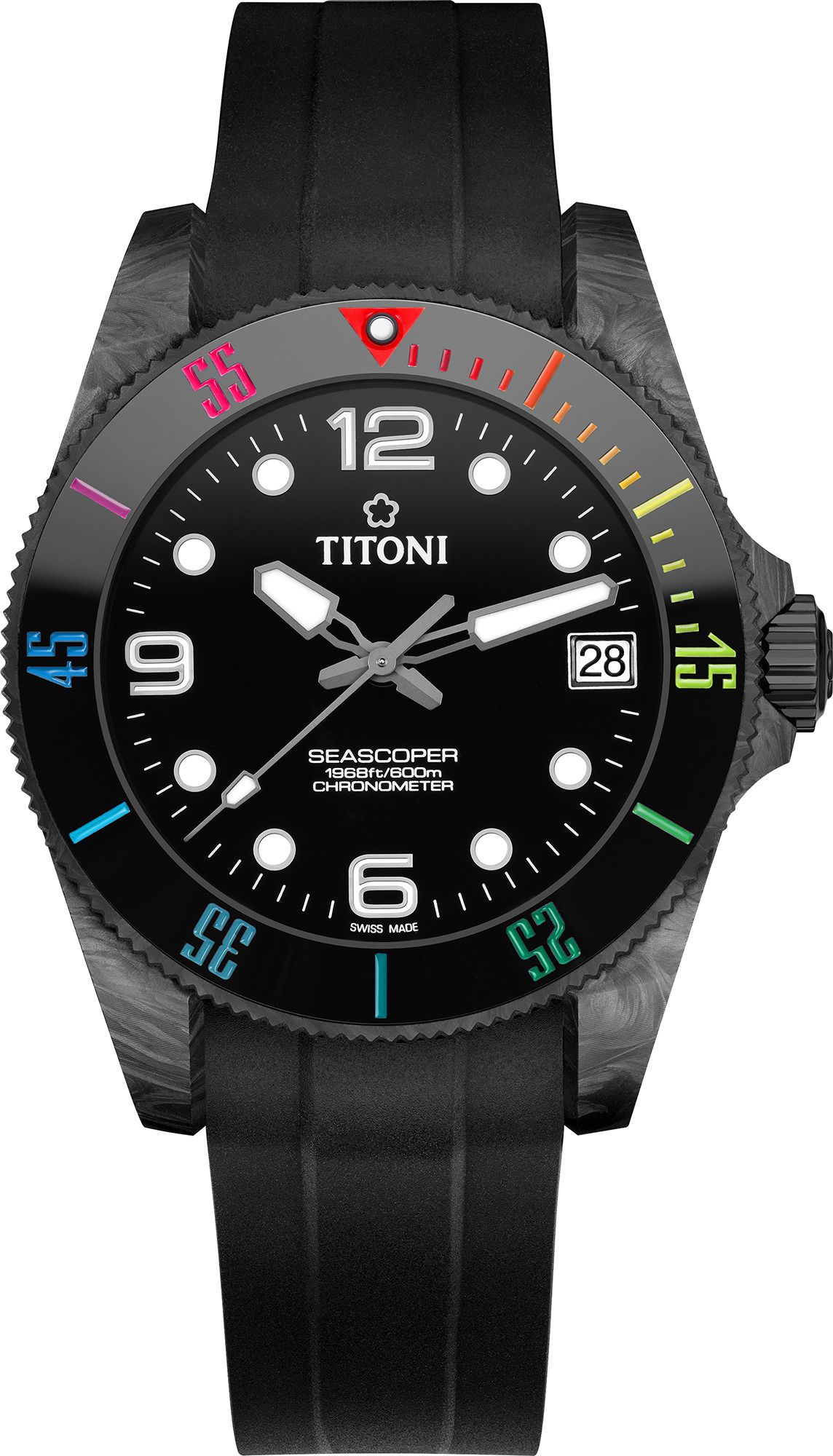 Titoni Seascoper 600  Black Dial 42 mm Automatic Watch For Men - 1