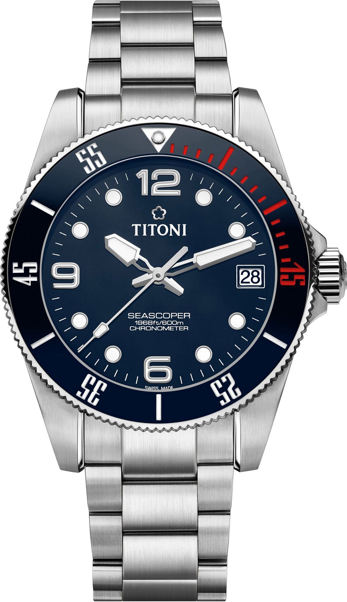 Titoni Seascoper 600  Blue Dial 42 mm Automatic Watch For Men - 1