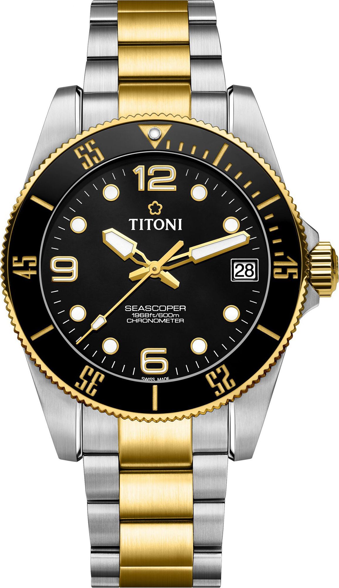 Titoni Seascoper 600  Black Dial 42 mm Automatic Watch For Men - 1