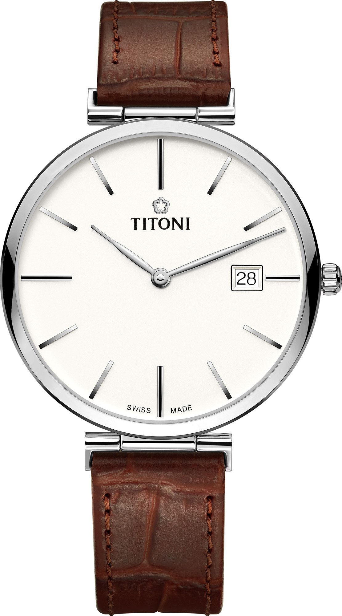 Titoni Slenderline  Silver Dial 39 mm Automatic Watch For Men - 1