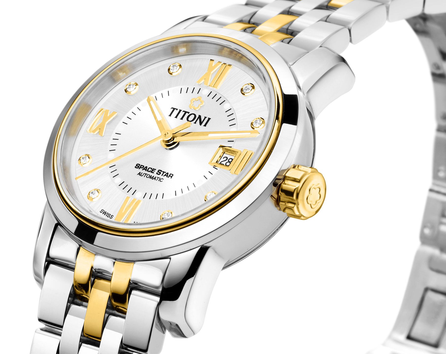 Titoni Space Star  Silver Dial 28 mm Automatic Watch For Women - 2