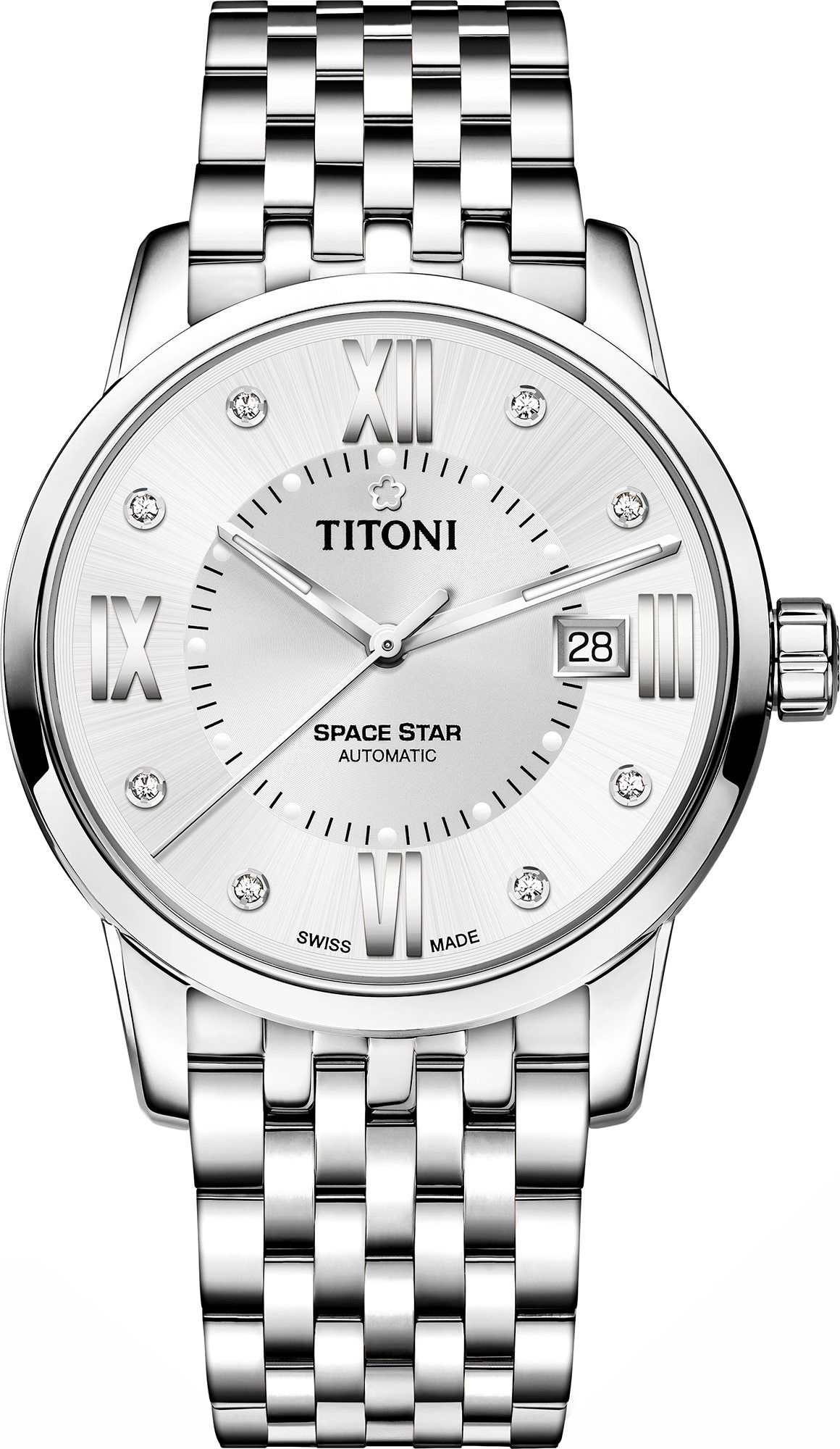 Titoni Space Star  Silver Dial 40 mm Automatic Watch For Men - 1