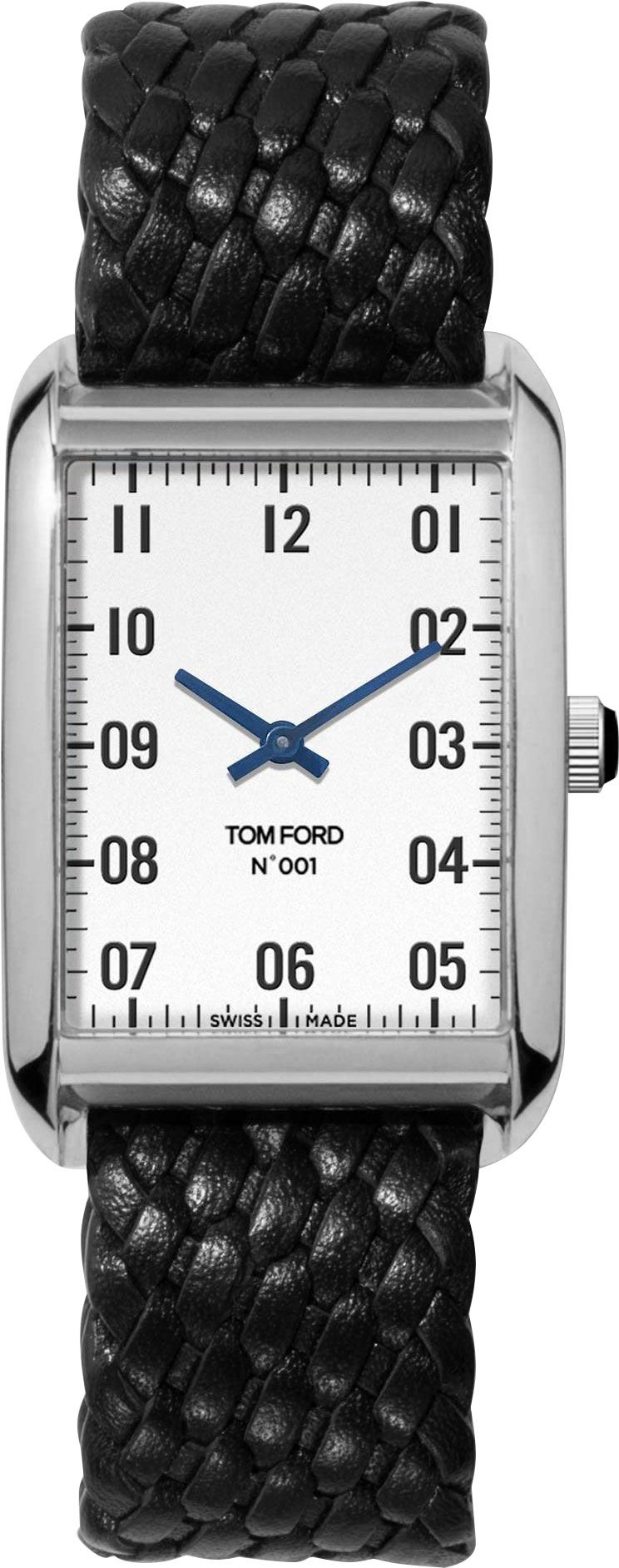 Tom Ford 001  White Dial 30 mm Quartz Watch For Men - 1