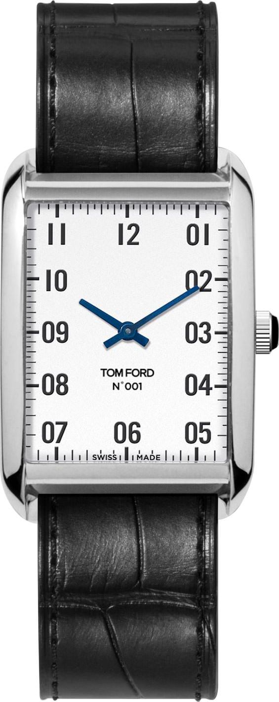 Tom Ford 001  White Dial 30 mm Quartz Watch For Men - 1