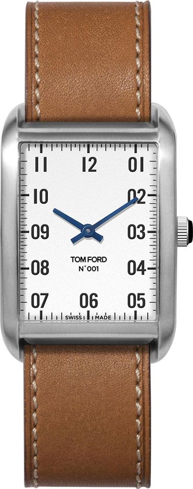 Tom Ford 001  White Dial 30 mm Quartz Watch For Men - 1