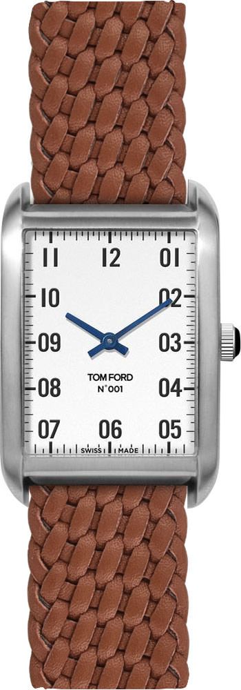 Tom Ford 001  White Dial 27 mm Quartz Watch For Men - 1