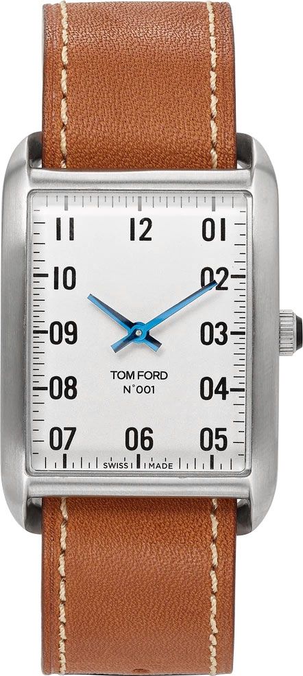 Tom Ford 001  White Dial 30 mm Quartz Watch For Men - 1