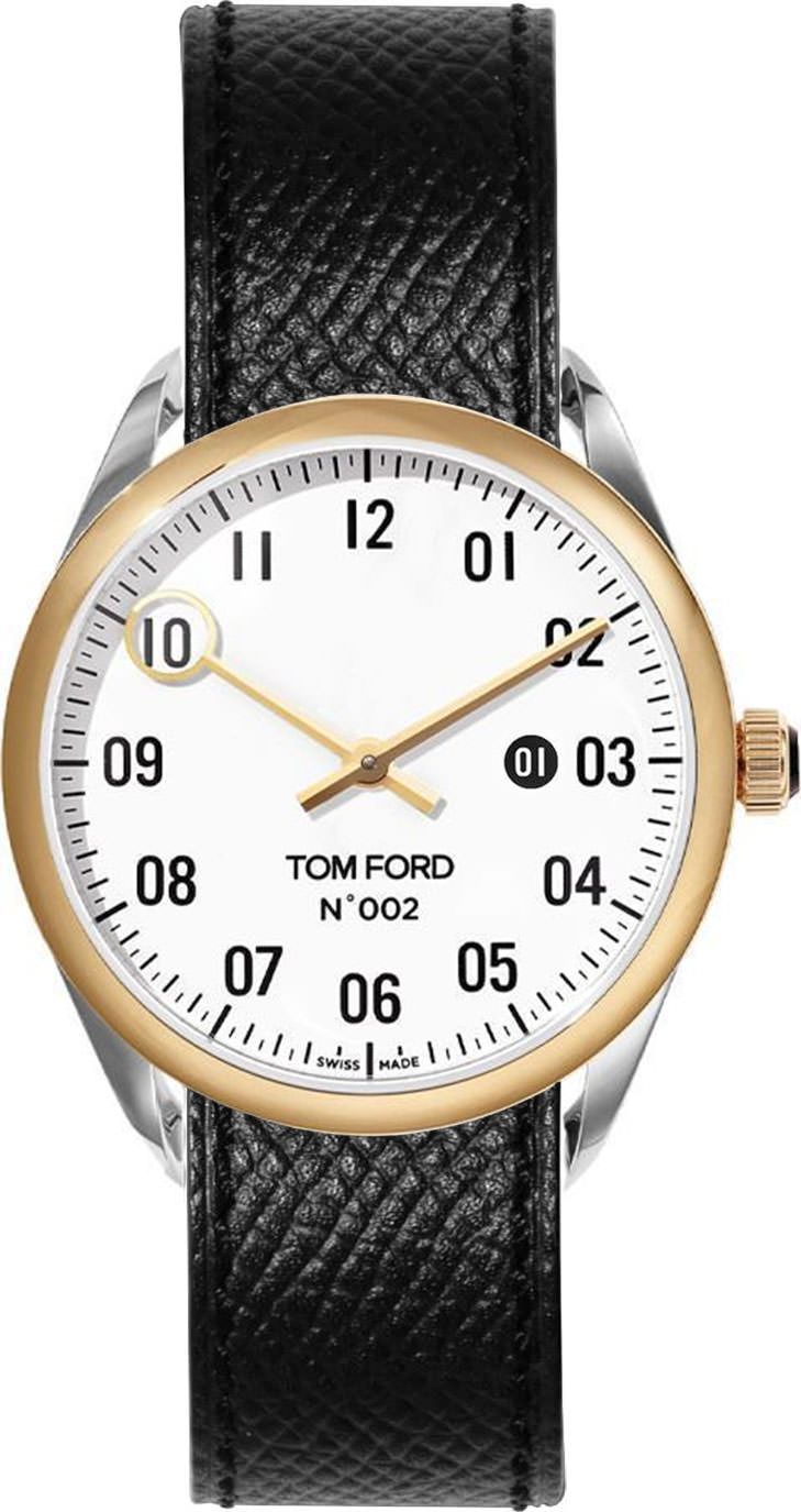 Tom Ford 002  White Dial 38 mm Quartz Watch For Men - 1