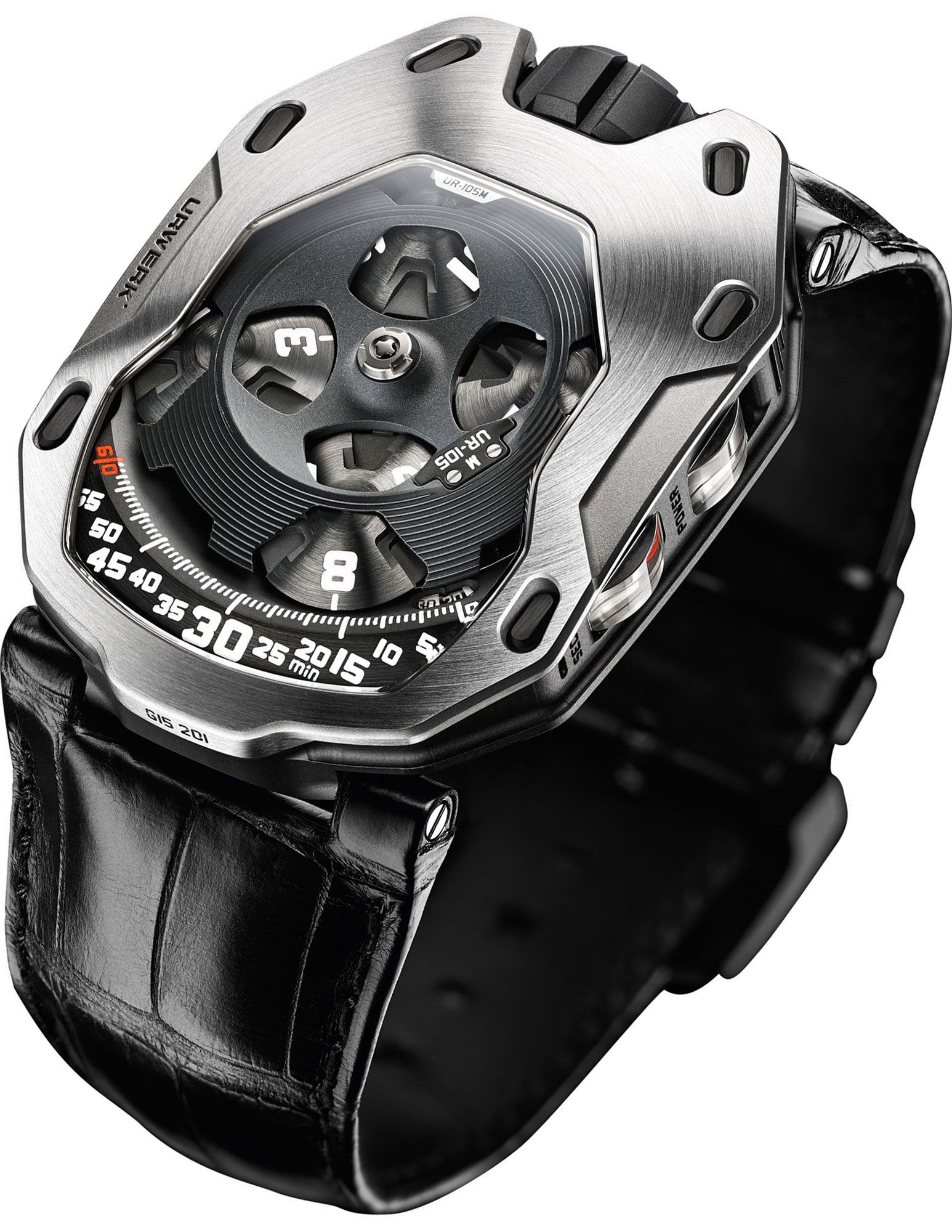 Urwerk Ur-Satellite UR-105 Skeleton Dial 39.5 mm Manual Winding Watch For Men - 1