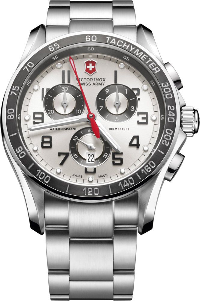 Victorinox Chrono Classic XLS Silver Dial 45 mm Quartz Watch For Men - 1