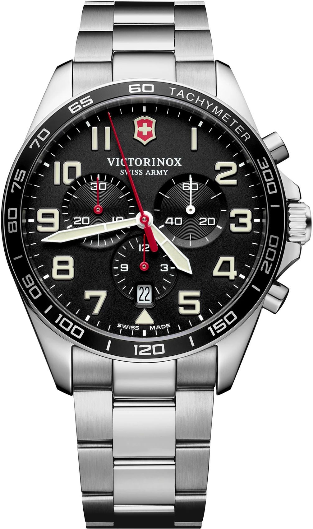 Victorinox Fieldforce Chrono Black Dial 42 mm Quartz Watch For Men - 1