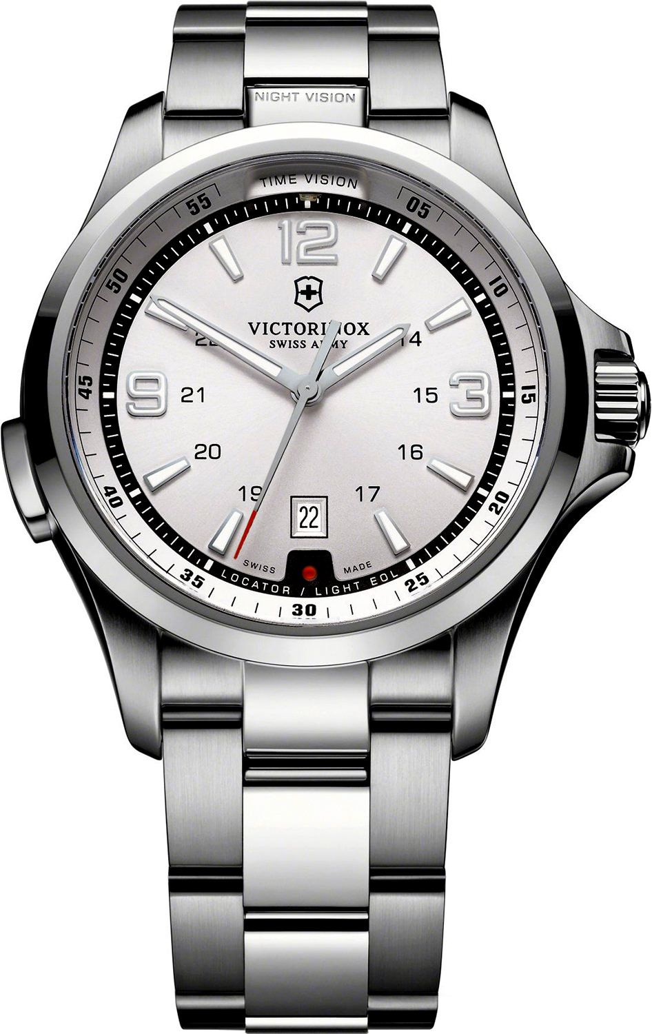 Victorinox Night Vision  Silver Dial 42 mm Quartz Watch For Men - 1