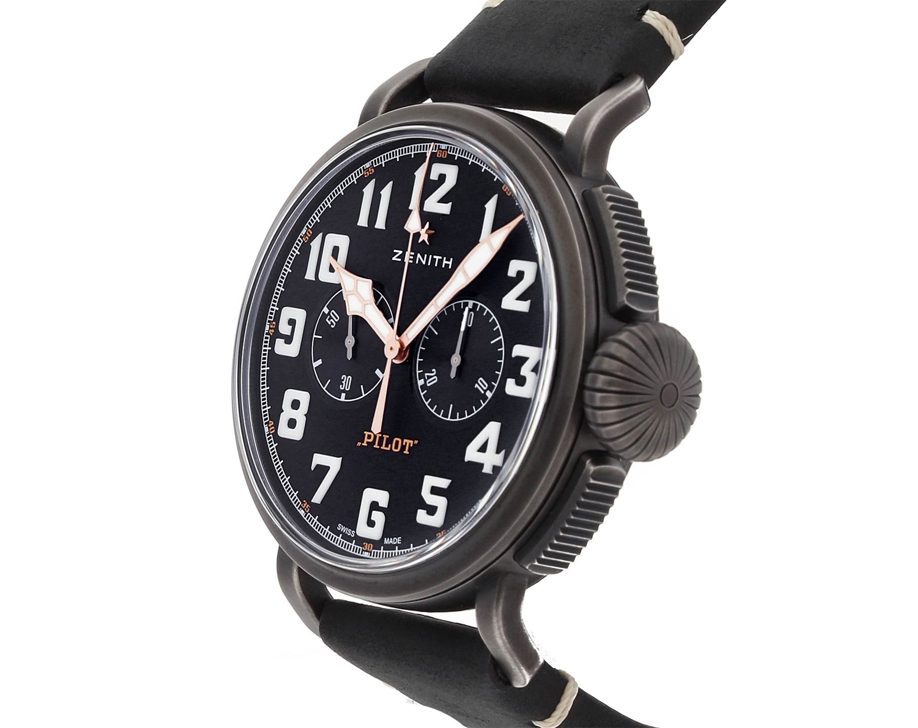 Zenith Pilot Type 20 Chronograph Black Dial 45 mm Automatic Watch For Men - 2