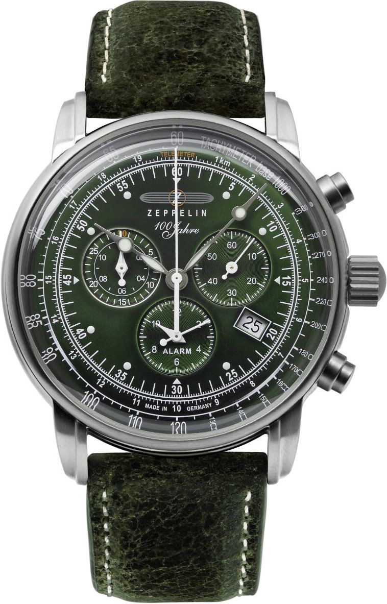 Zeppelin 100 Years Zeppelin ED. 1  Green Dial 42 mm Quartz Watch For Men - 1