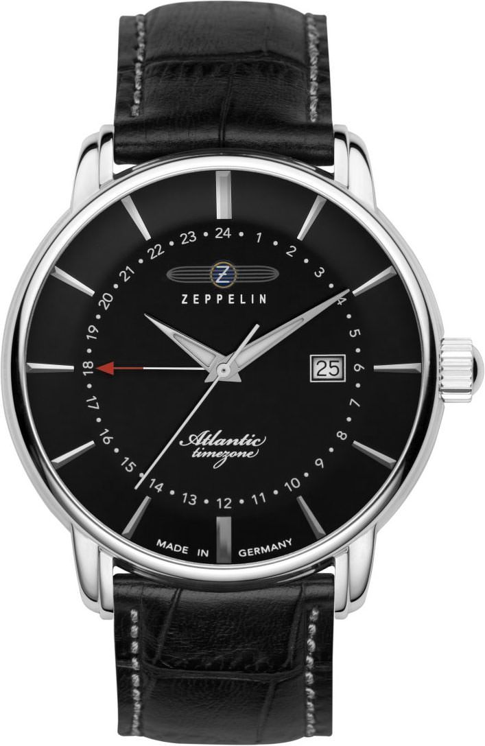 Zeppelin Atlantic  Black Dial 41 mm Quartz Watch For Men - 1